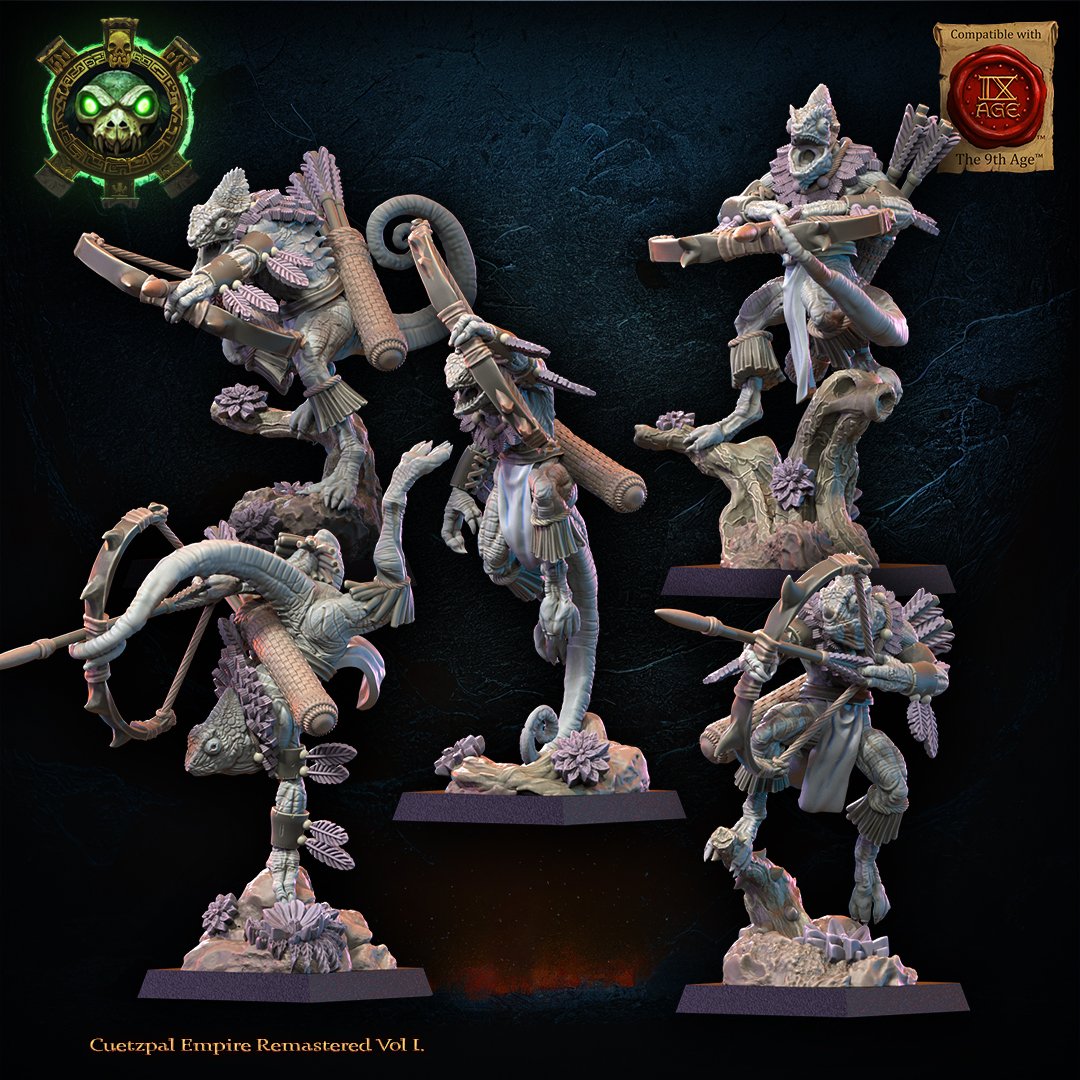 Regiment Kuaxotl Unit with bows - Image 3