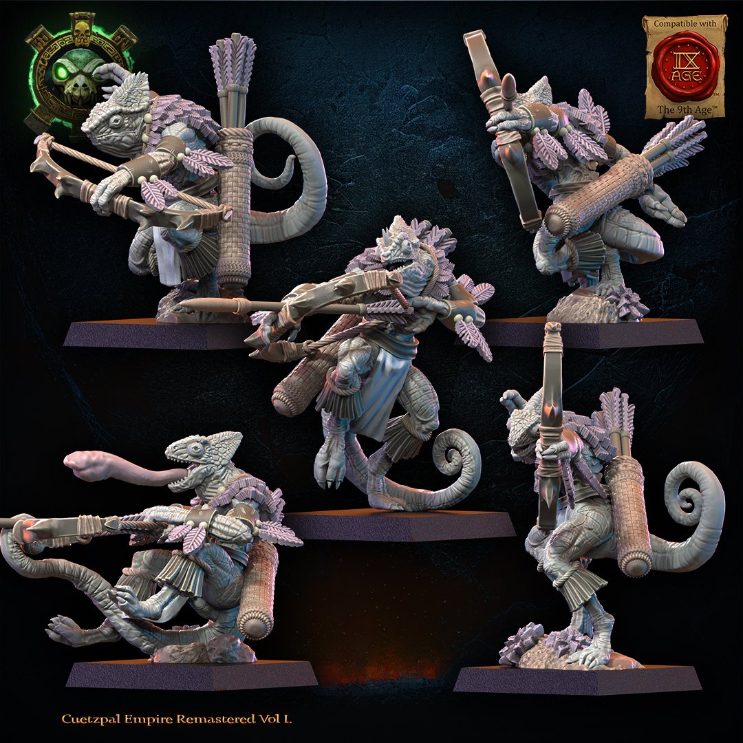 Regiment Kuaxotl Unit with bows - Image 6