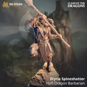 Illyria Spineshatter - Half-Dragon Barbarian