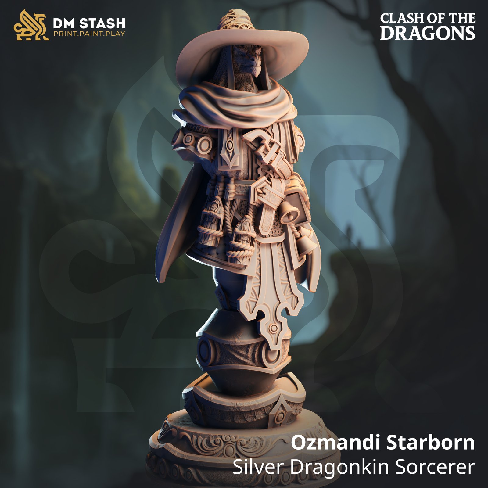 Ozmandi Starborn - Silver Dragonkin Sorcerer – BUST