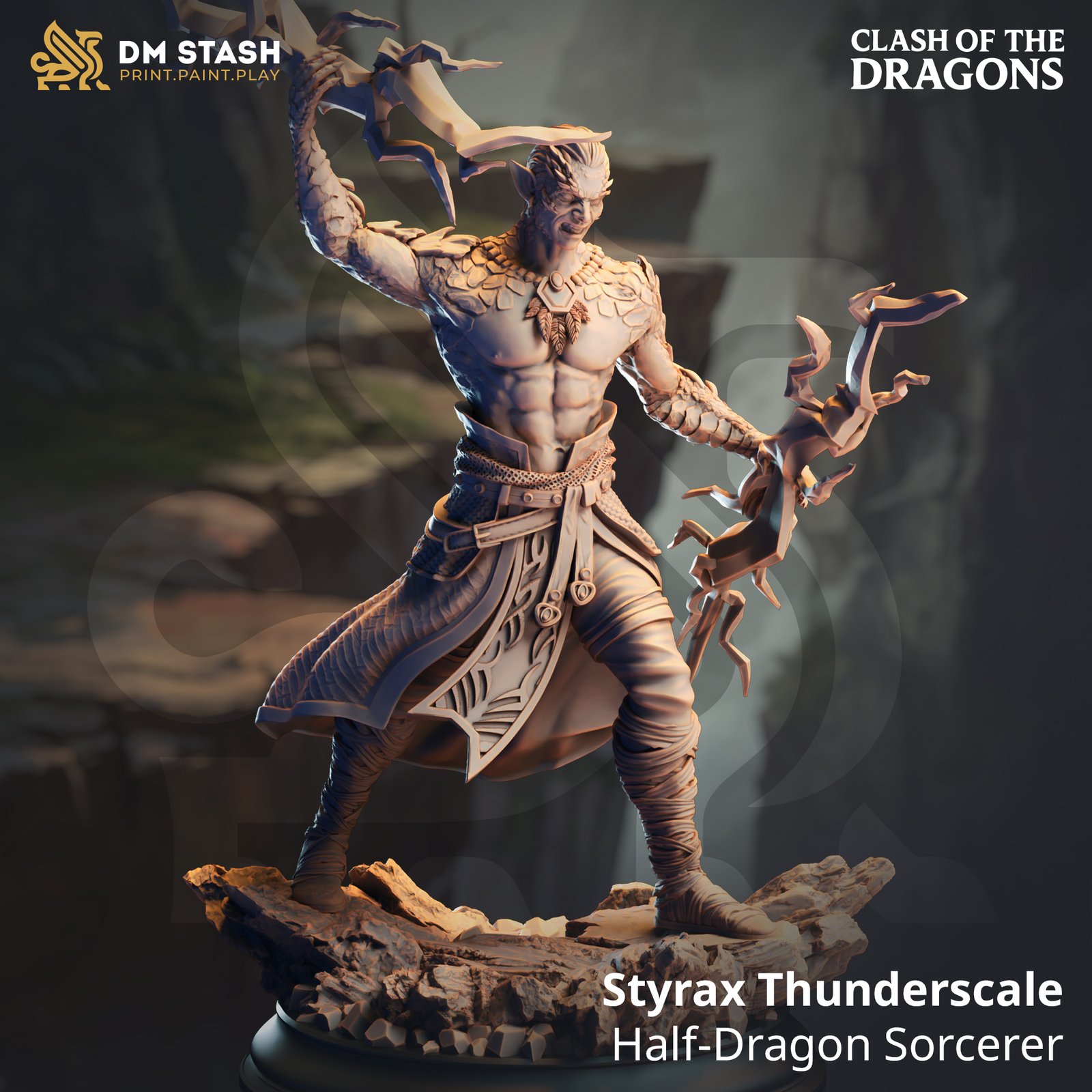 Styrax Thunderscale - Half-Dragon Sorcerer