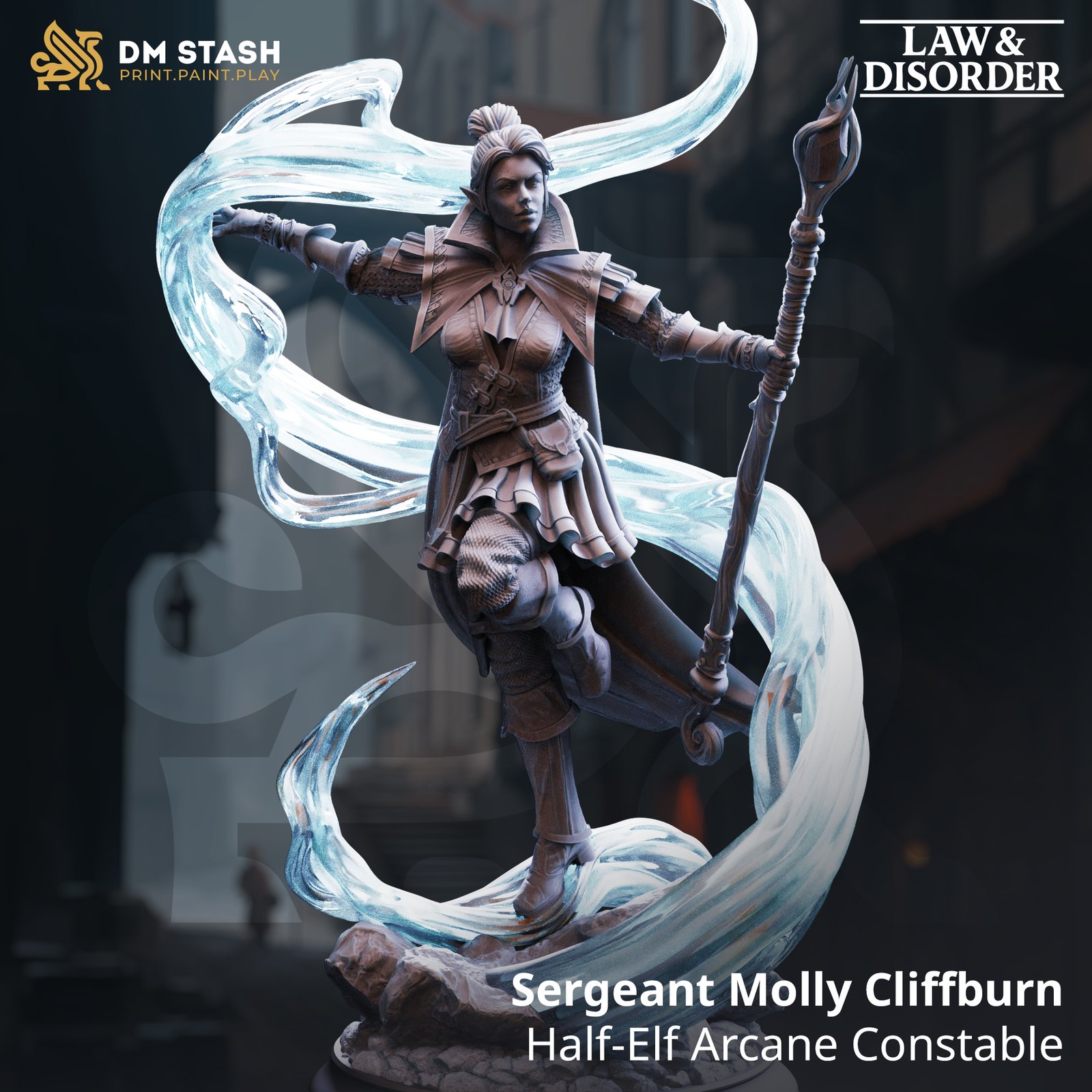 Sergeant Molly Cliffburn - Half-Elf Arcane Constable